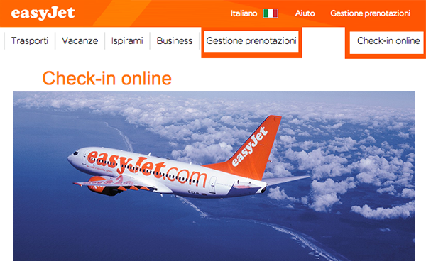 easy jet online check in