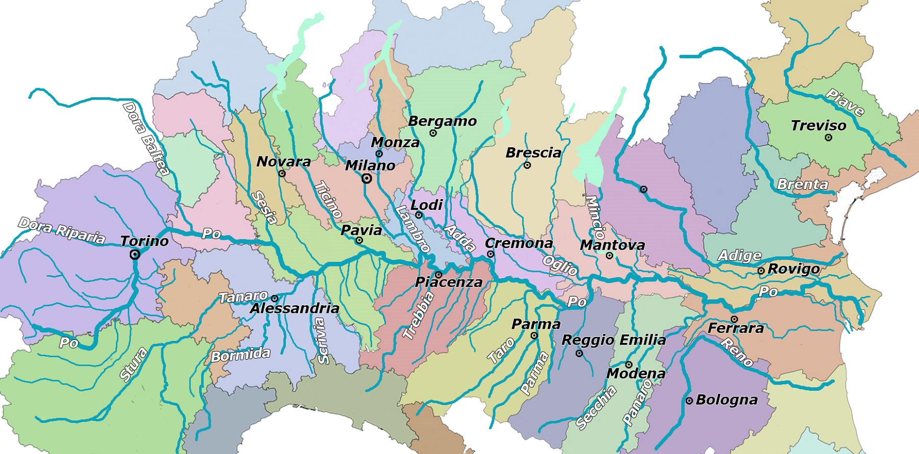 Cartina Emilia Romagna E Lombardia