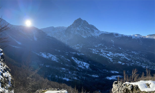 Vista sul Massiccio del Gran Sasso