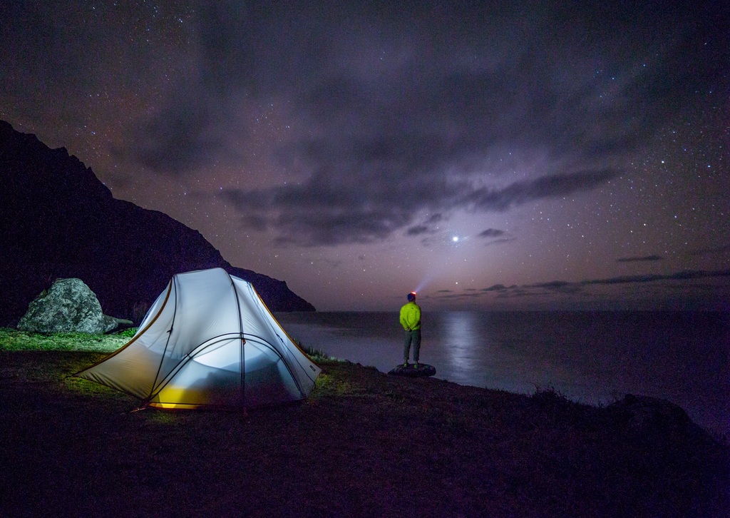 campeggio notturno