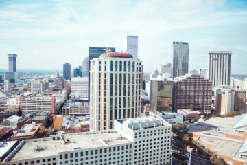 Veduta aerea del centro di New Orleans durante il giorno