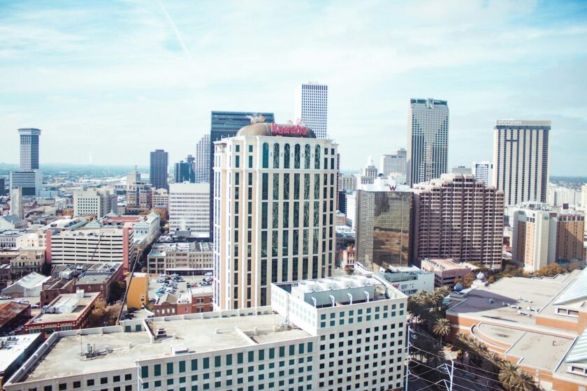 Veduta aerea del centro di New Orleans durante il giorno