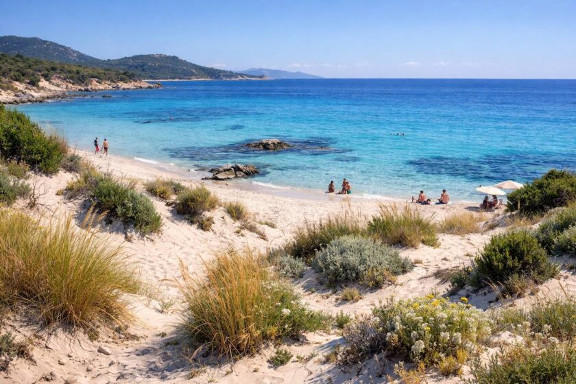 Spiaggia immersa nella natura ideale per una vacanza naturista in Italia