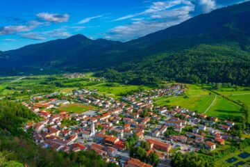Panorama di Kobarid in Slovenia utile per capire Caporetto dove si trova oggi