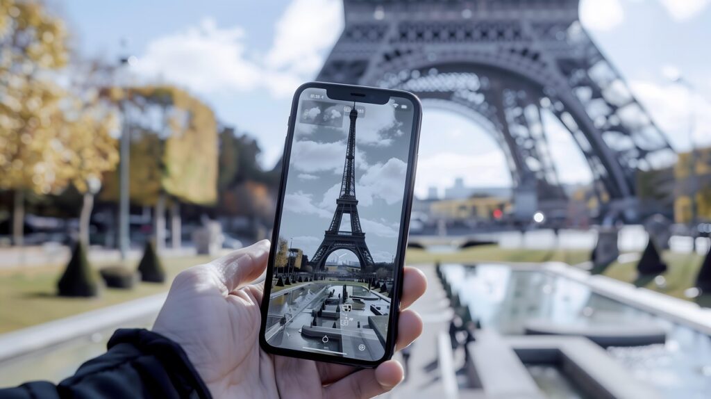 smartphone torre eiffel