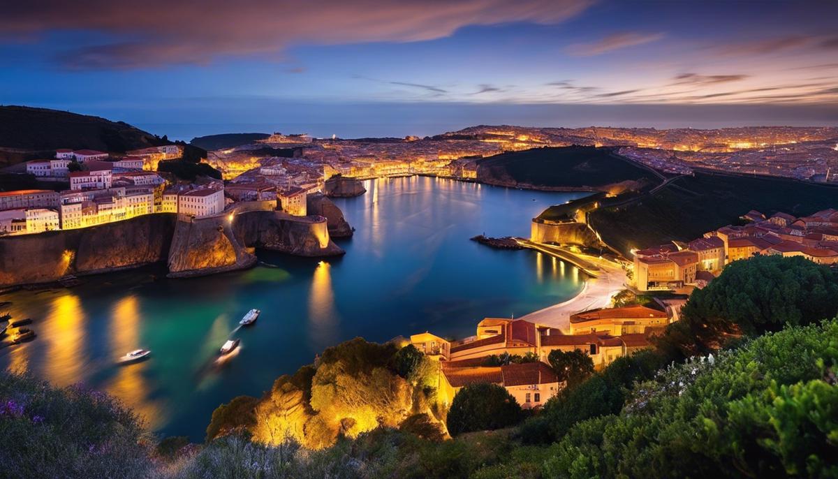 Una foto che rappresenta la cultura portoghese, con tradizioni, musica, arte e gastronomia, offrendo un'esperienza unica.