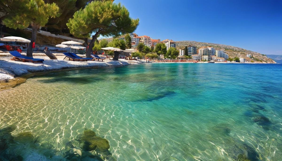 A beautiful beach in Saranda, Albania